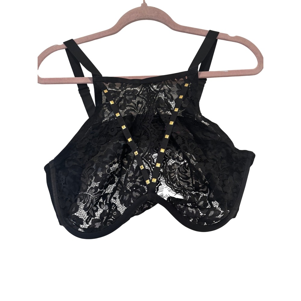 Adore‎ me black 40DDD all lace bra underwire